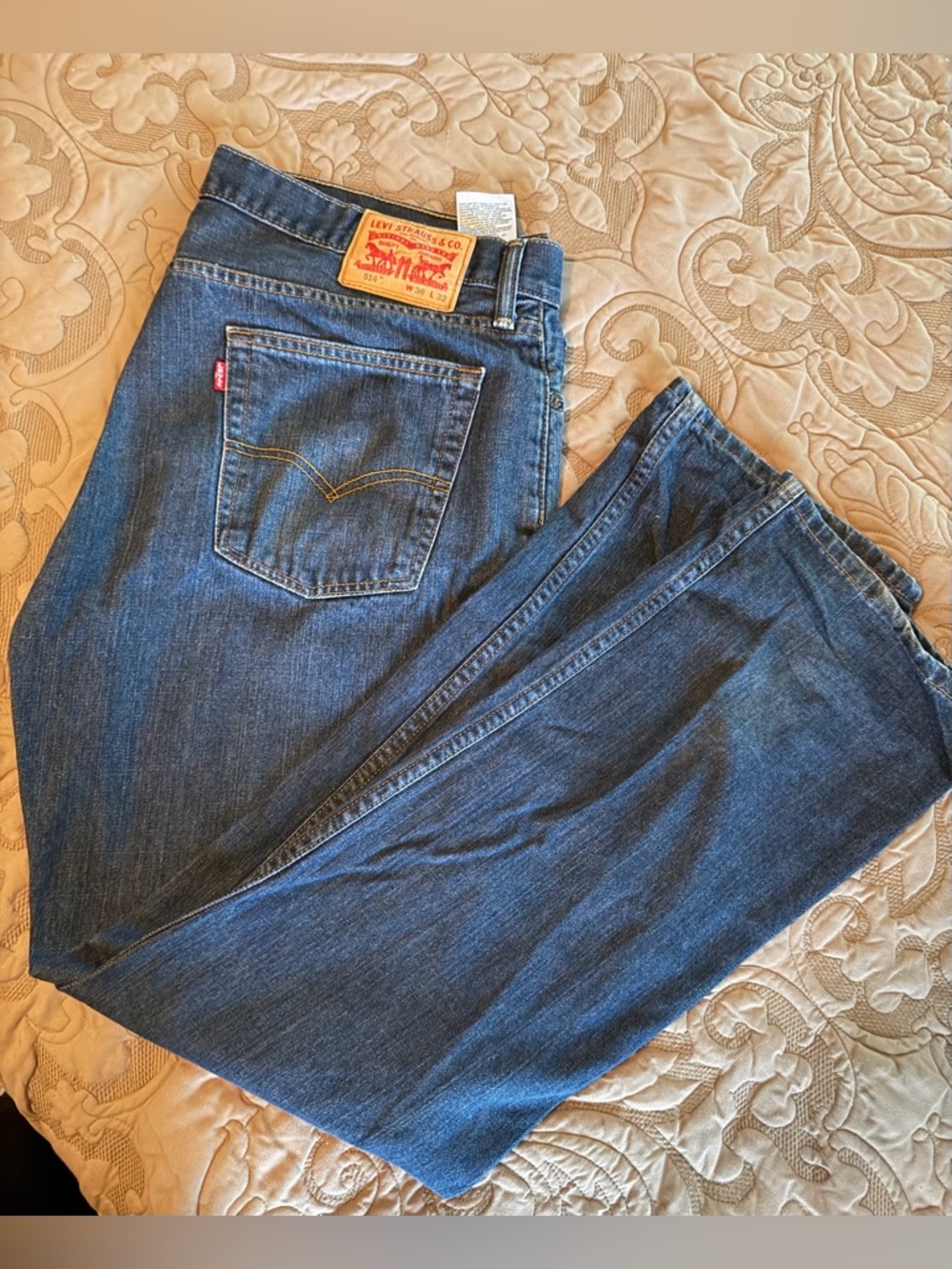 Levi's Men's Dark Blue Straight-Leg Jeans 36 x 32